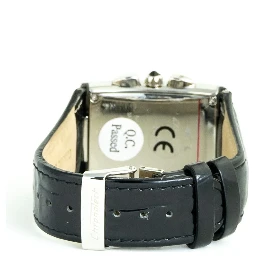 Black Leather Dress Watch