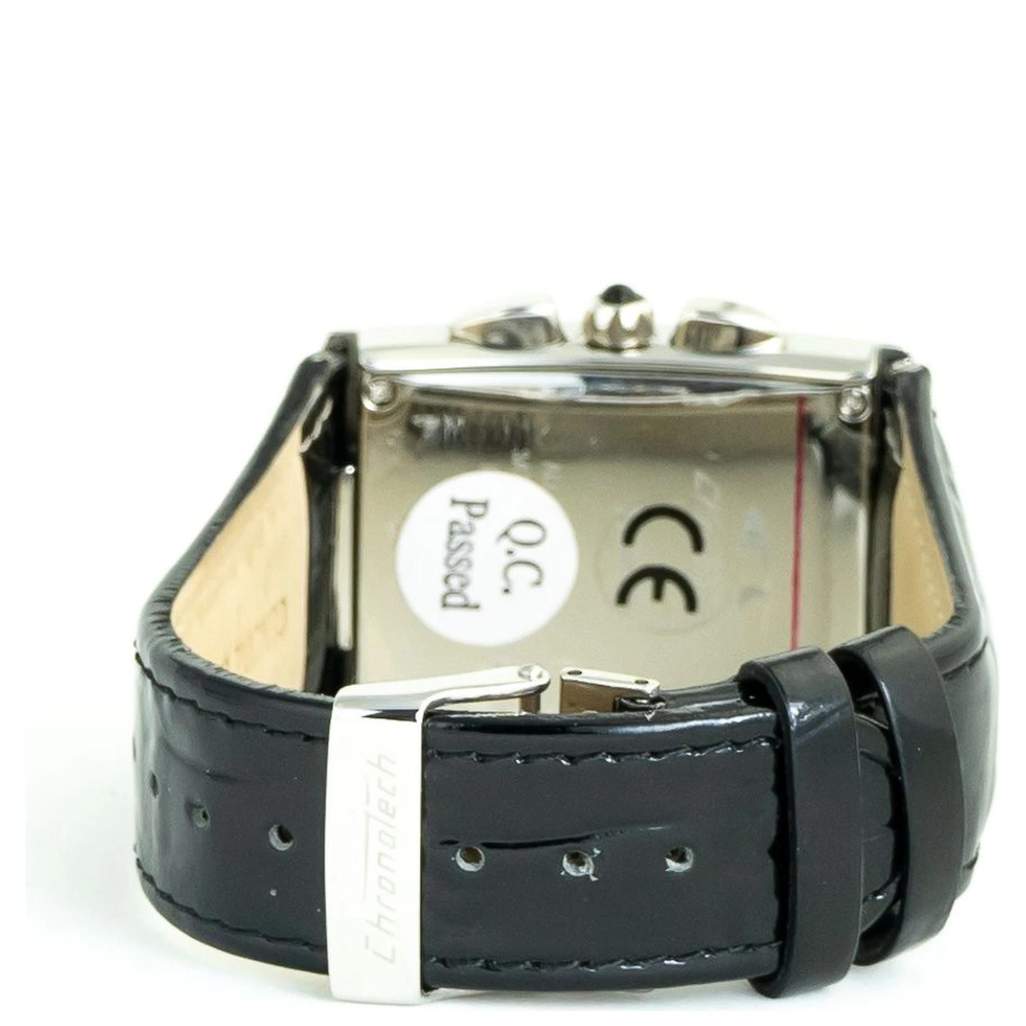 Black Leather Dress Watch