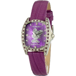 Purple Leather Dress Watch