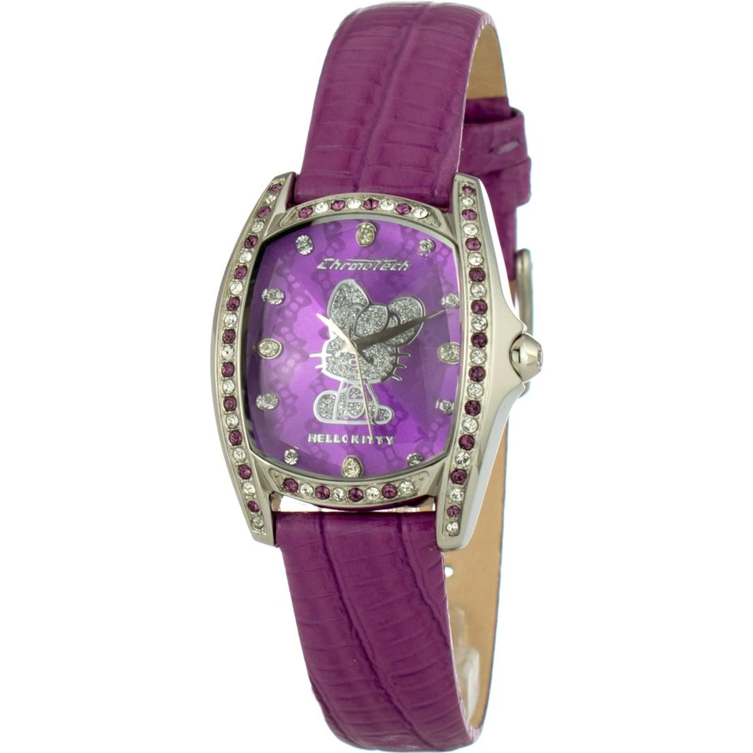 Purple Leather Dress Watch