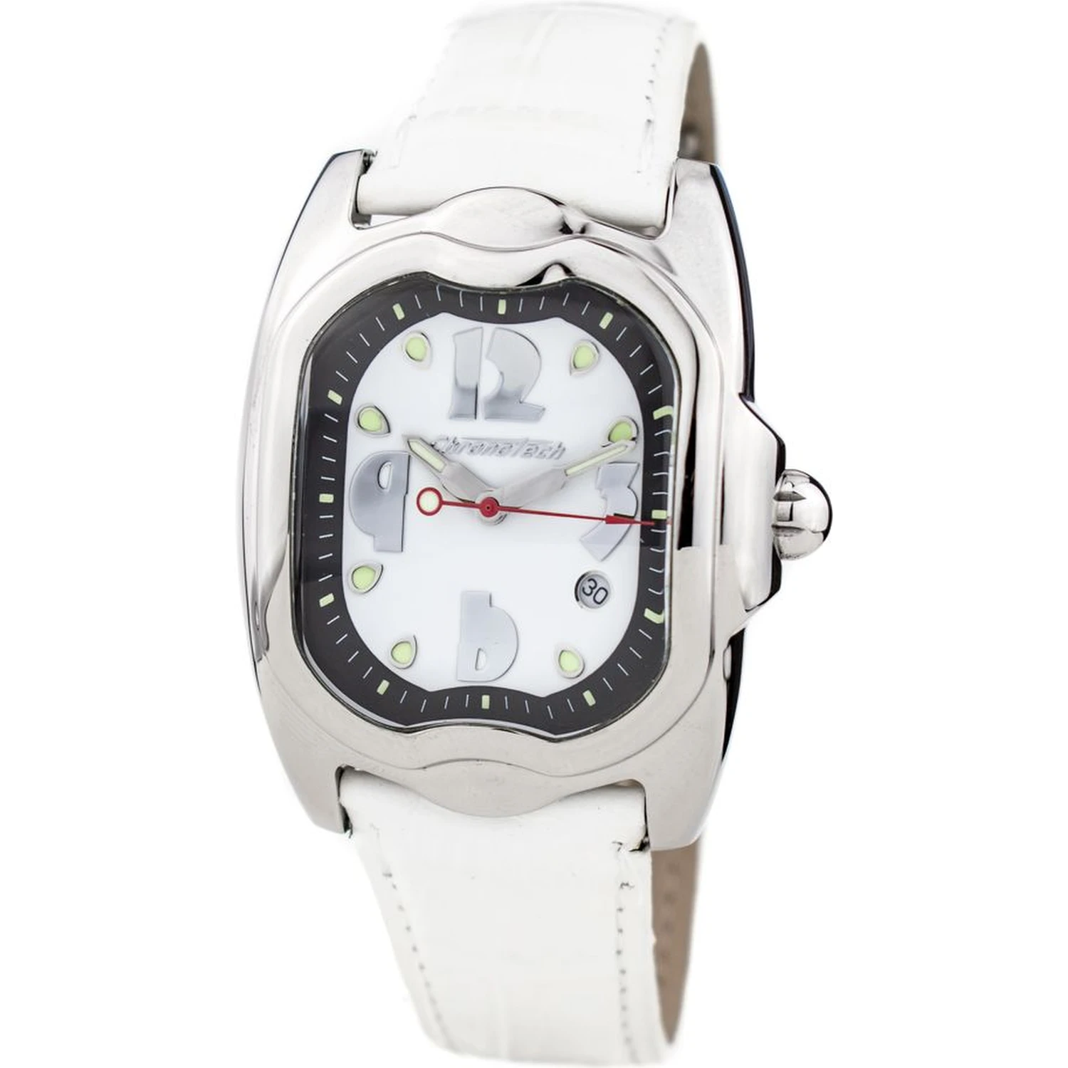 White Leather Dress Watch