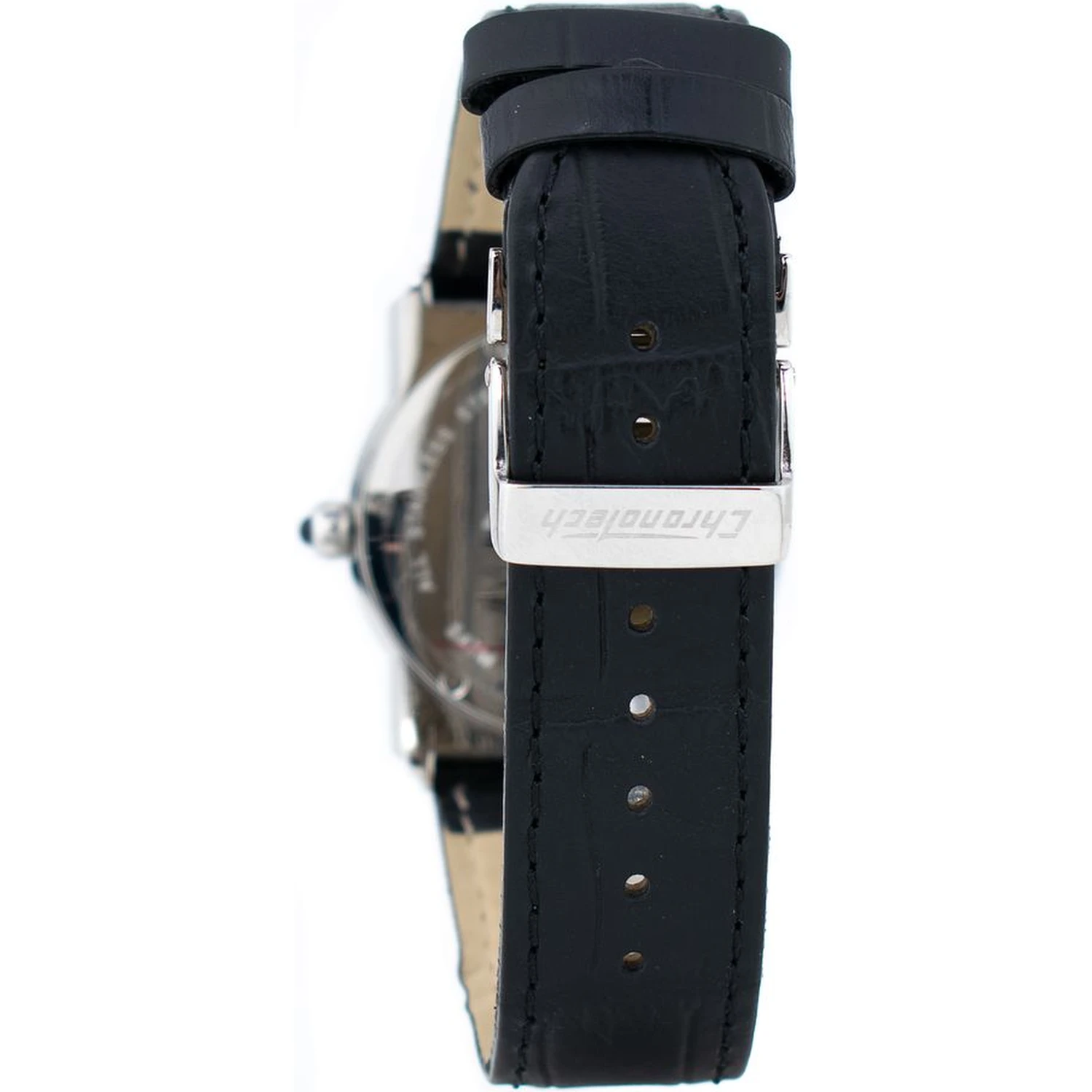 Black Leather Dress Watch