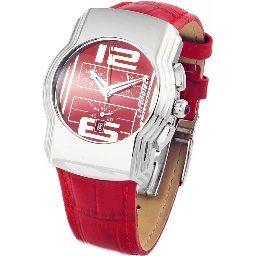 Red Leather Dress Watch