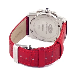 Red Leather Dress Watch