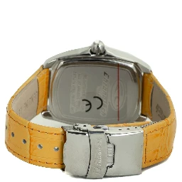 Orange Leather Dress Watch