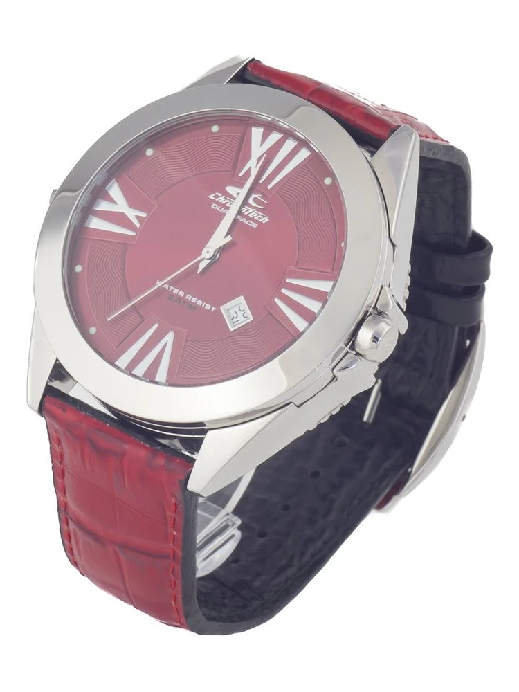 Black Leather Dress Watch