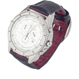 Black Leather Dress Watch