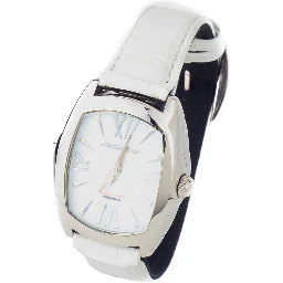 Black Leather Dress Watch