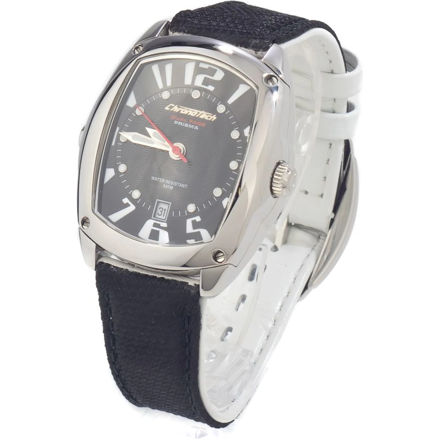 Black Leather Dress Watch