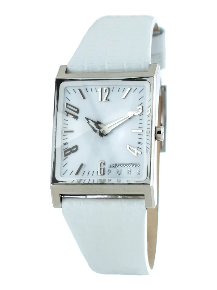 White Leather Dress Watch