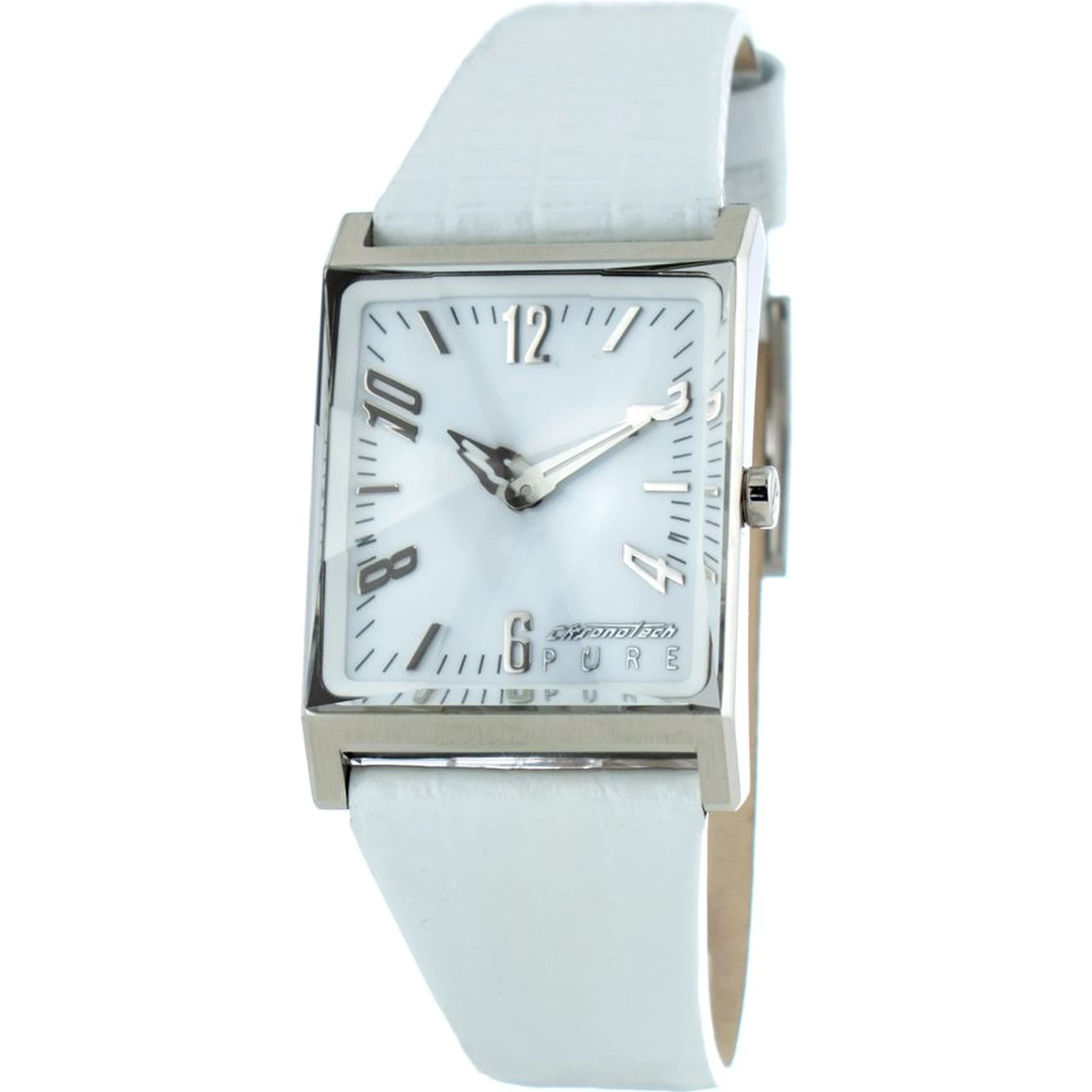 White Leather Dress Watch