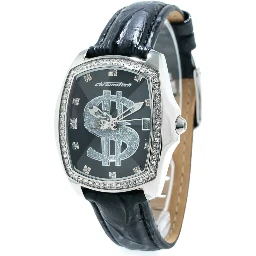 Black Leather Dress Watch