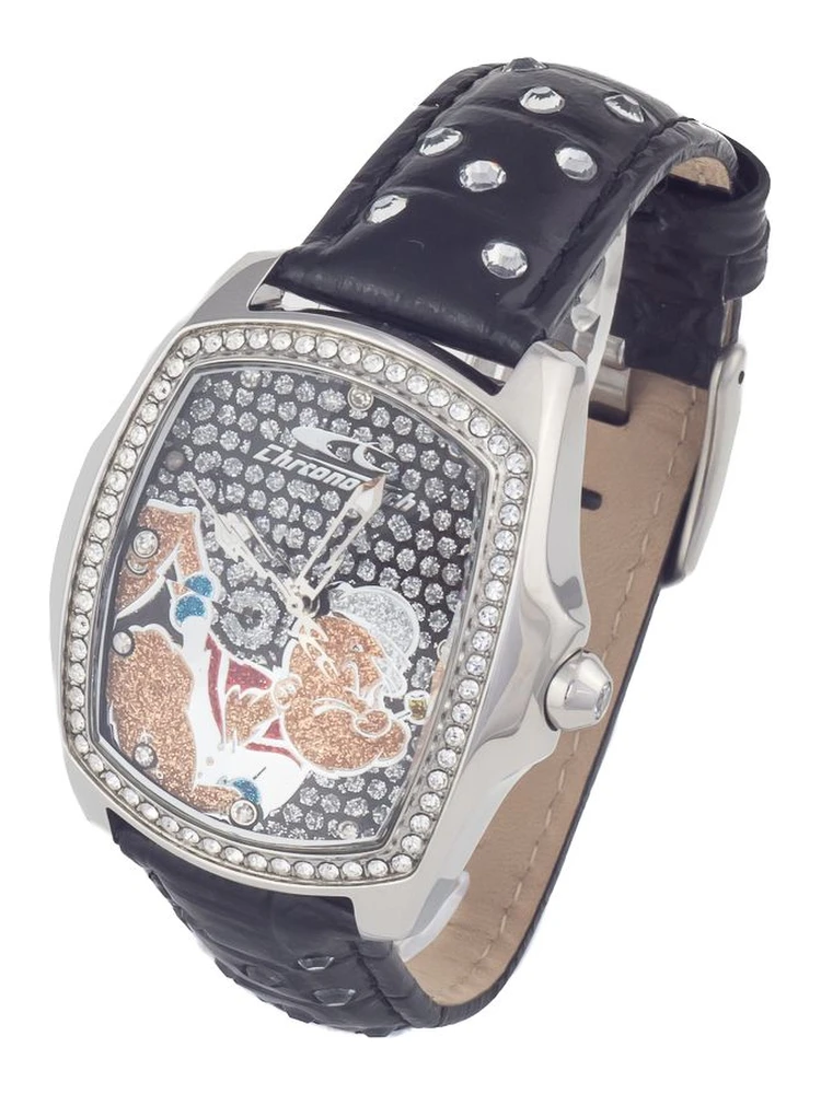 ساعة يد رسمية من الجلد الأسود