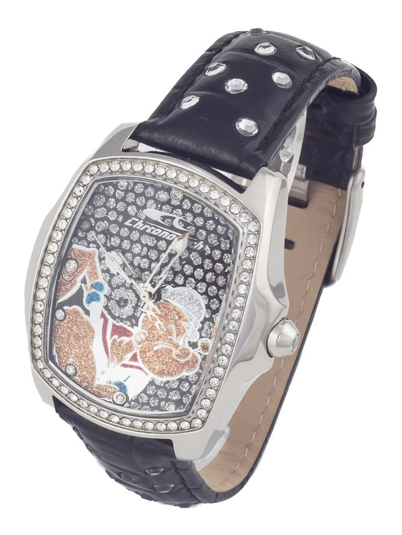 ساعة يد رسمية من الجلد الأسود