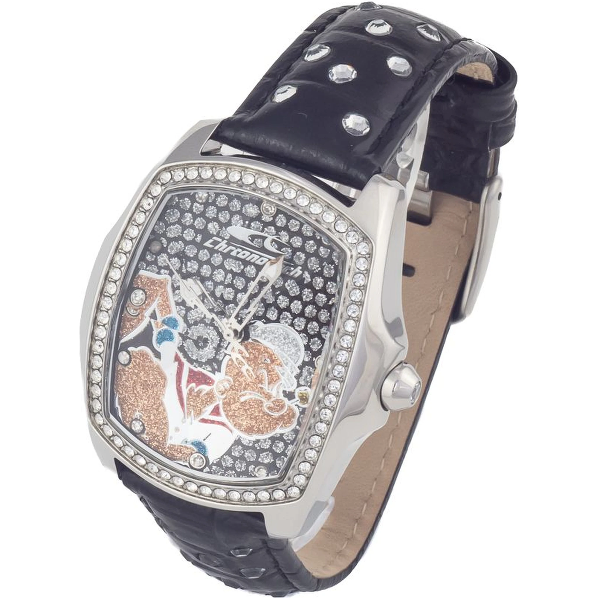 ساعة يد رسمية من الجلد الأسود