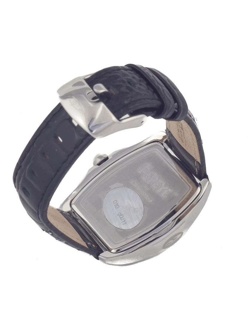 ساعة يد رسمية من الجلد الأسود