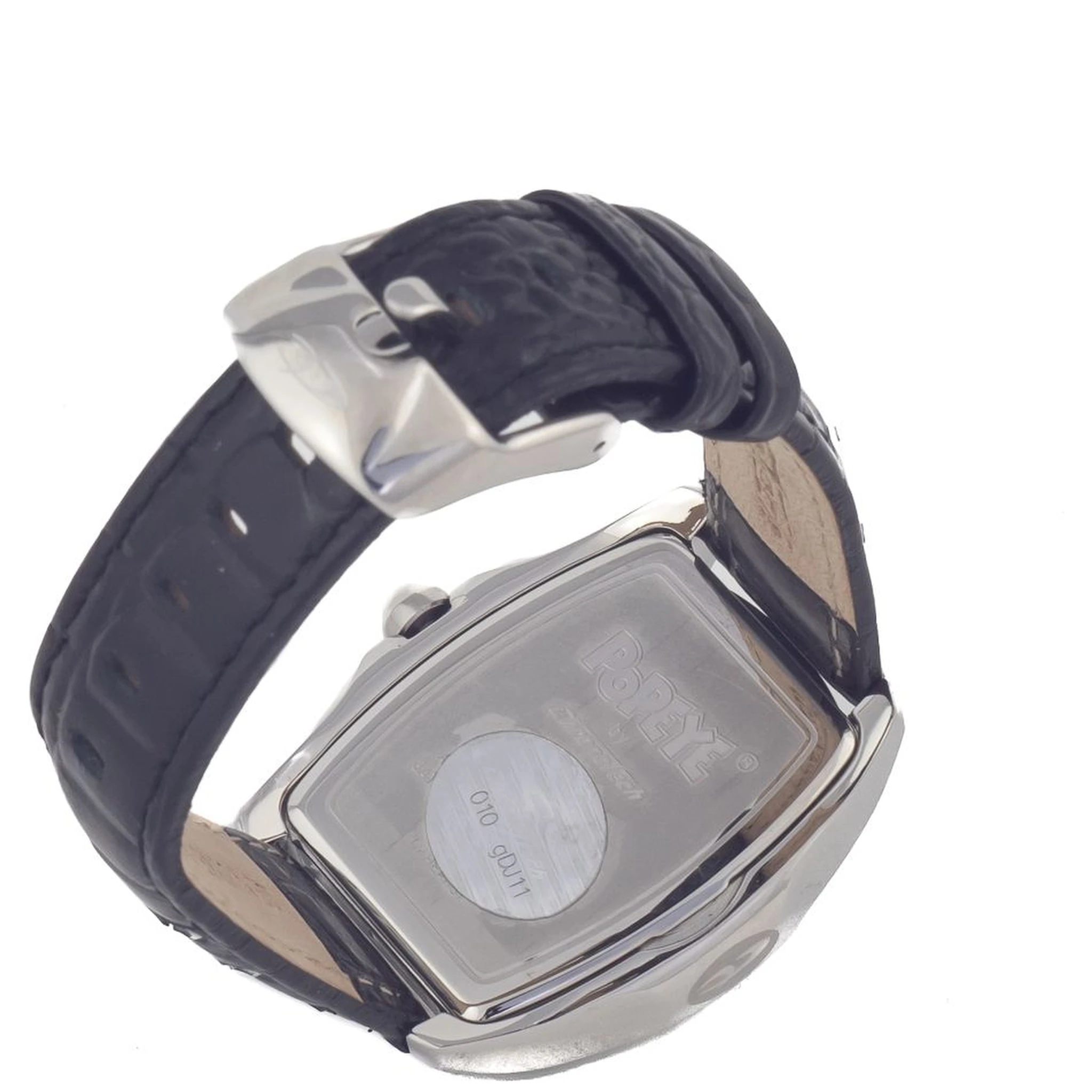 ساعة يد رسمية من الجلد الأسود