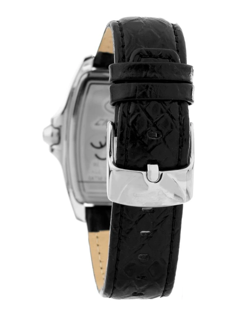 Black Leather Dress Watch