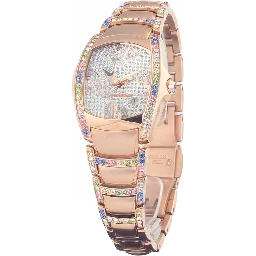 ساعة يد أنيقة متعددة الألوان من الفولاذ المقاوم للصدأ