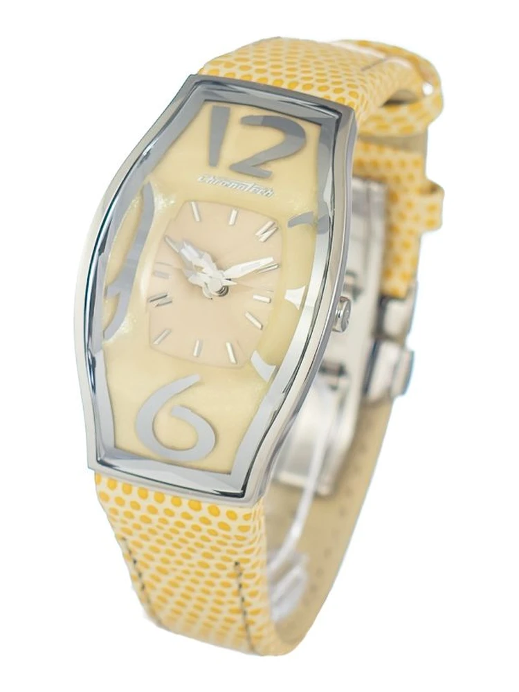 Yellow Leather Dress Watch