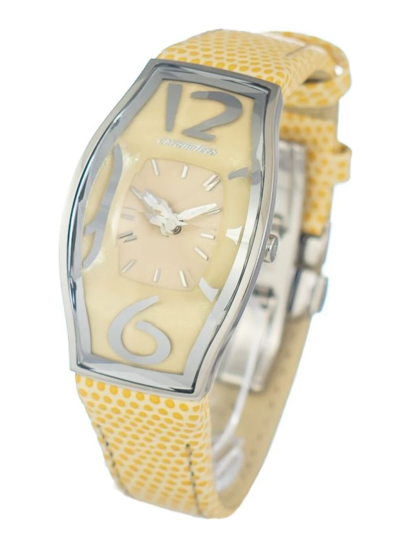 Yellow Leather Dress Watch