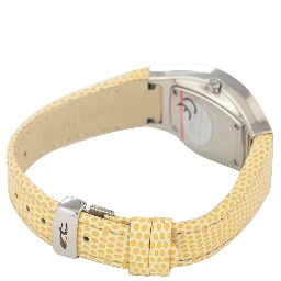 Yellow Leather Dress Watch