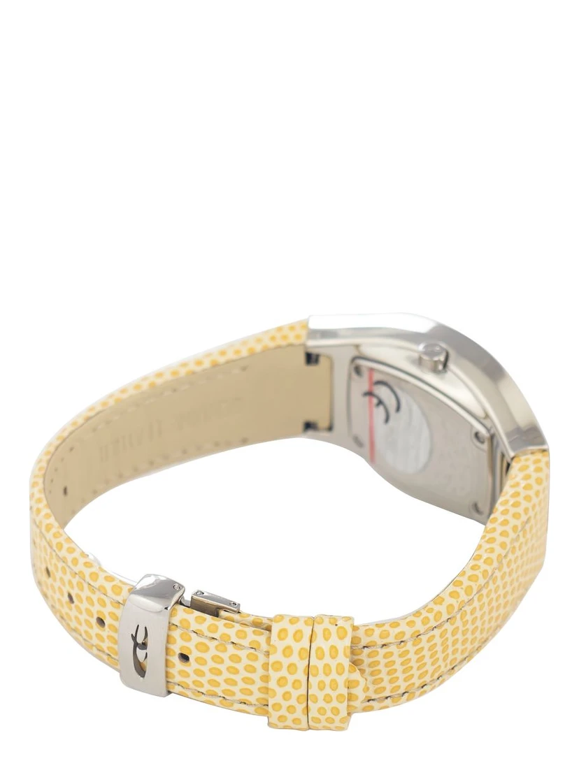 Yellow Leather Dress Watch