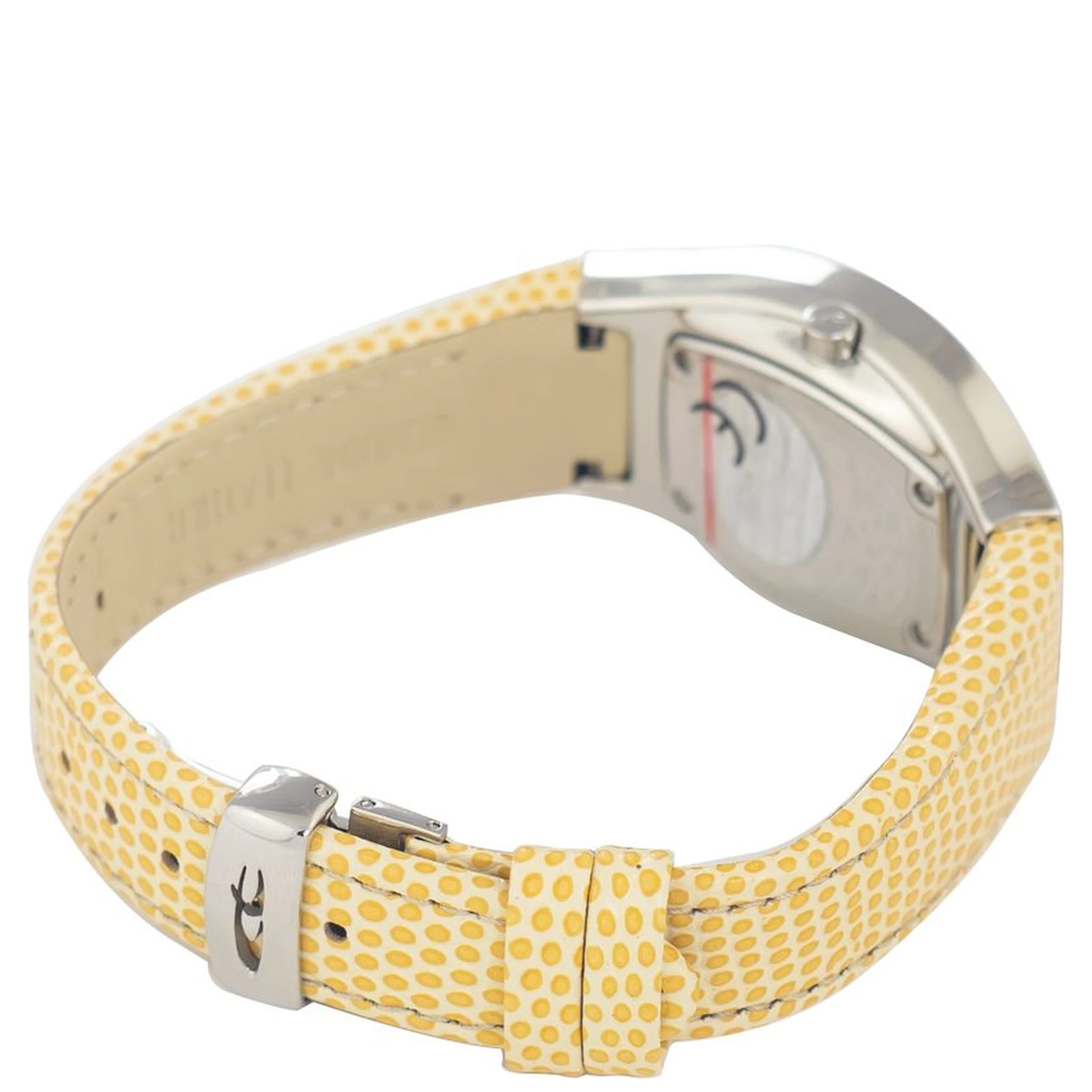 Yellow Leather Dress Watch