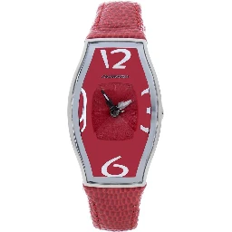 Red Leather Dress Watch