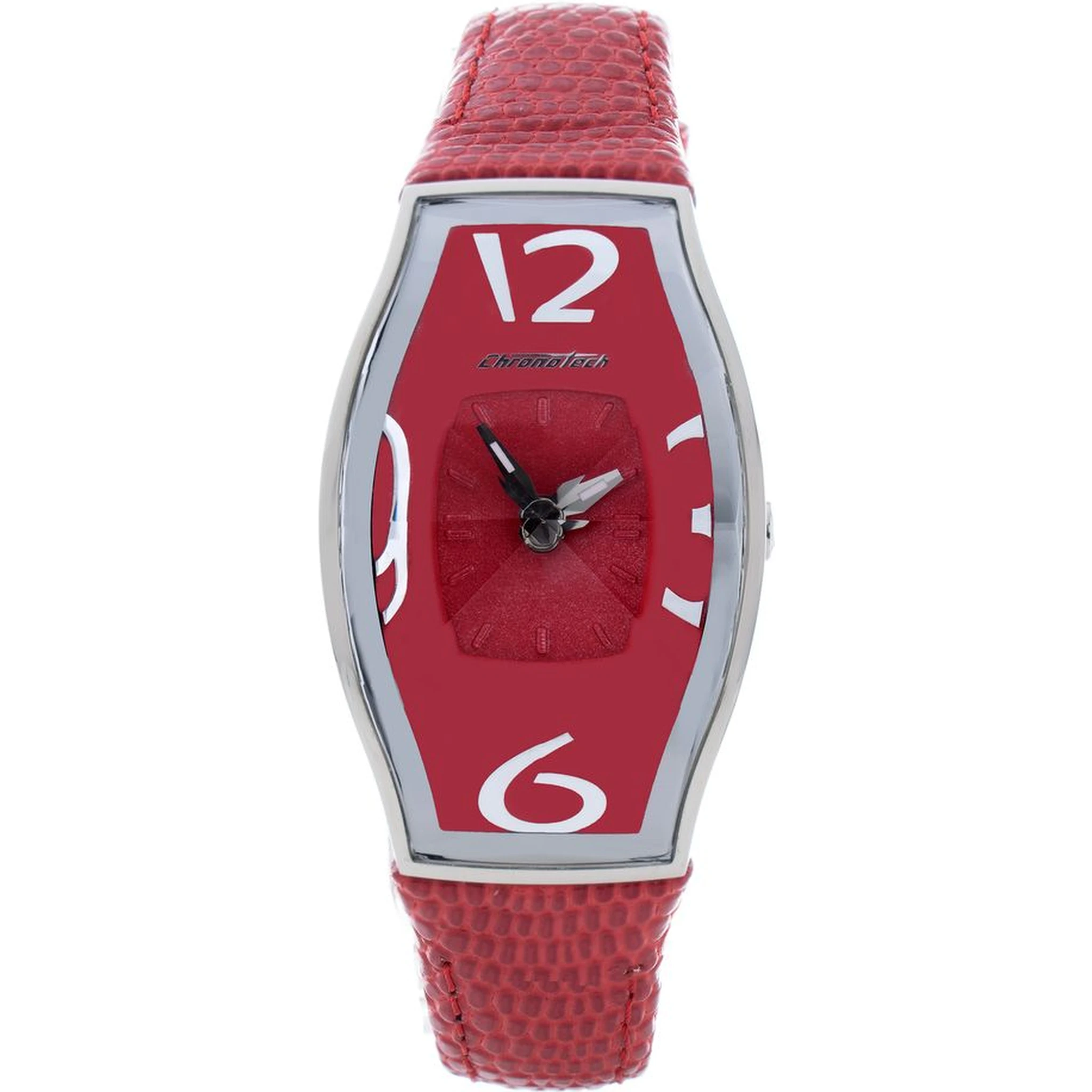 Red Leather Dress Watch