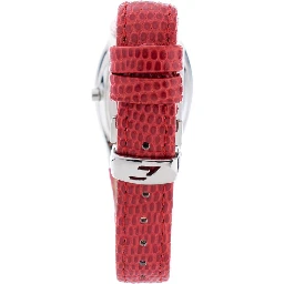 Red Leather Dress Watch