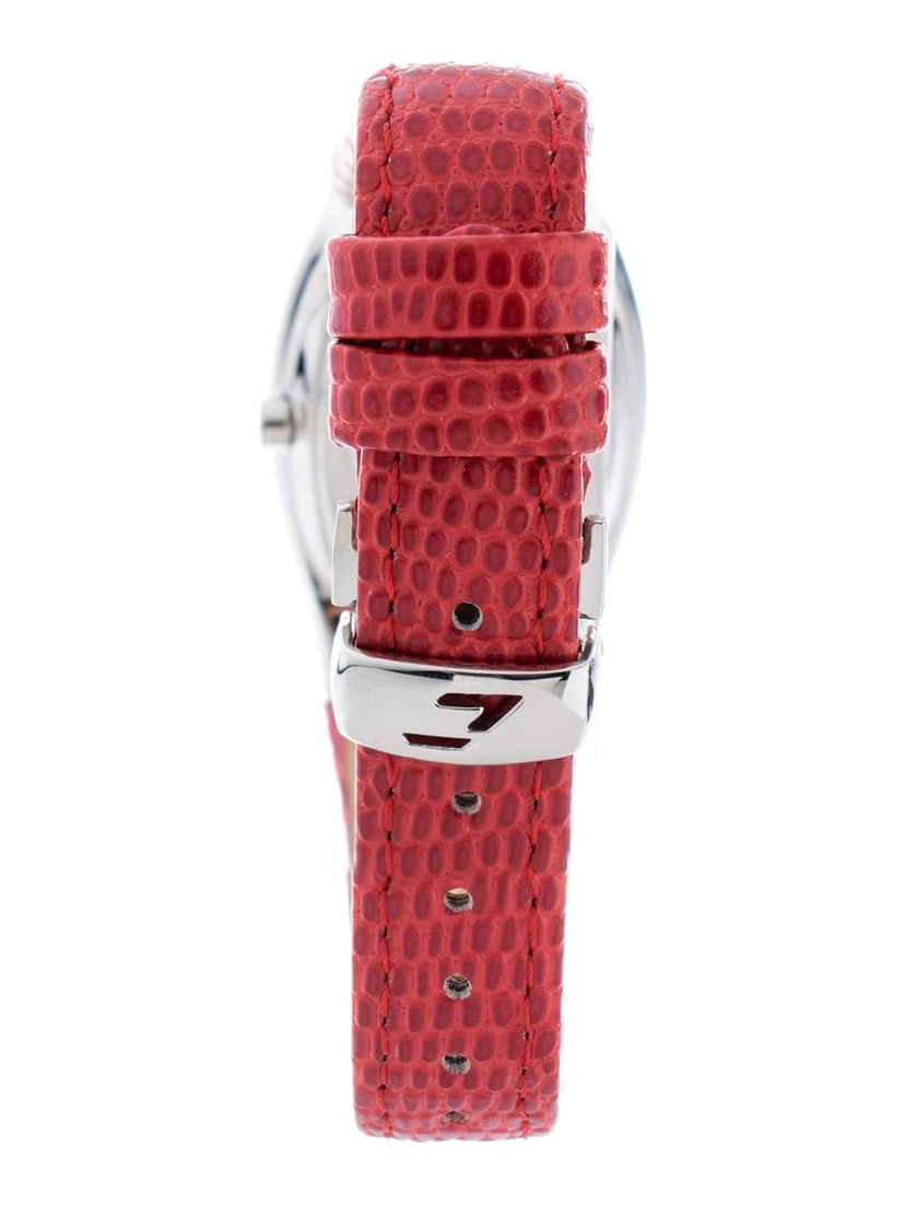 Red Leather Dress Watch