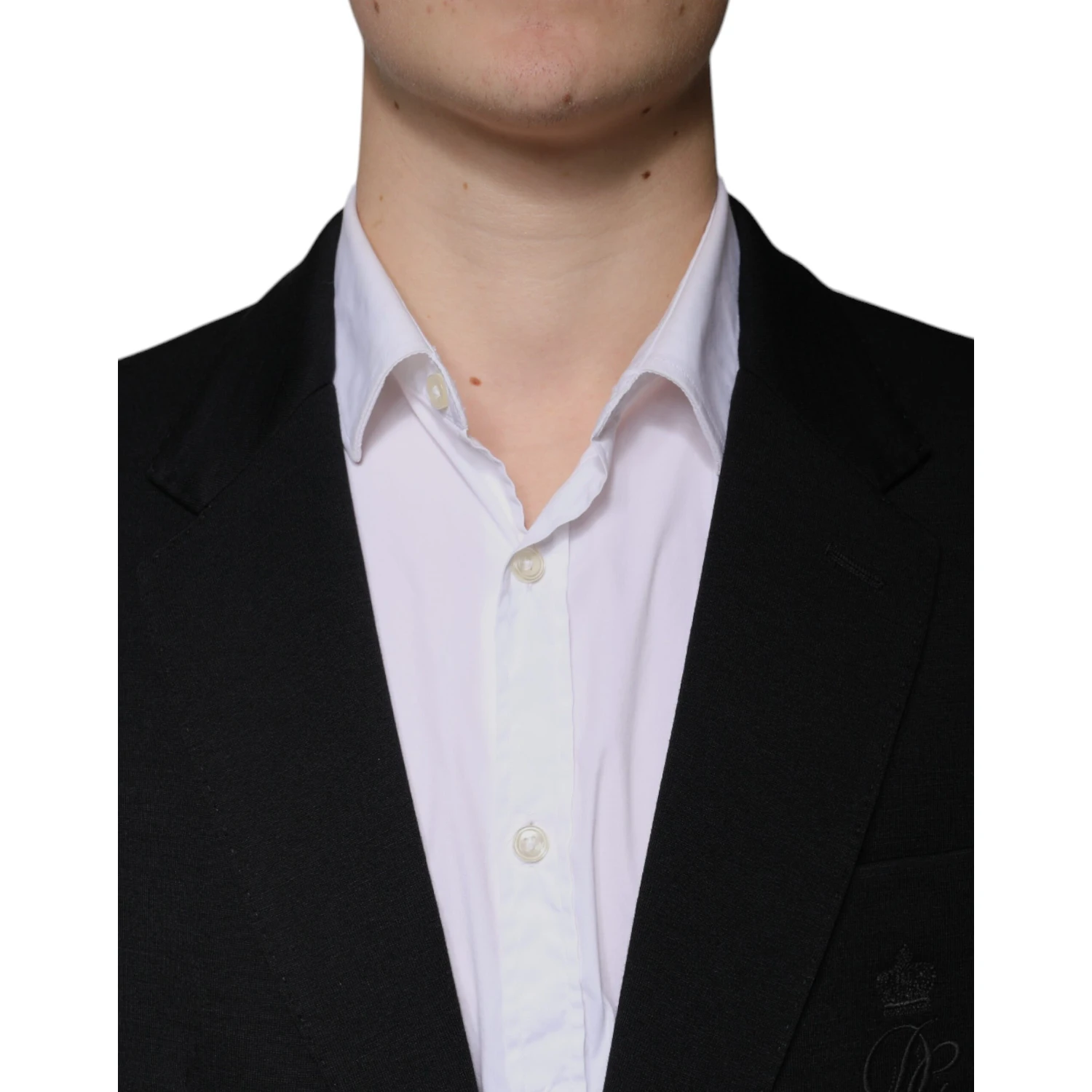 Black Wool Single Breasted Formal Blazer