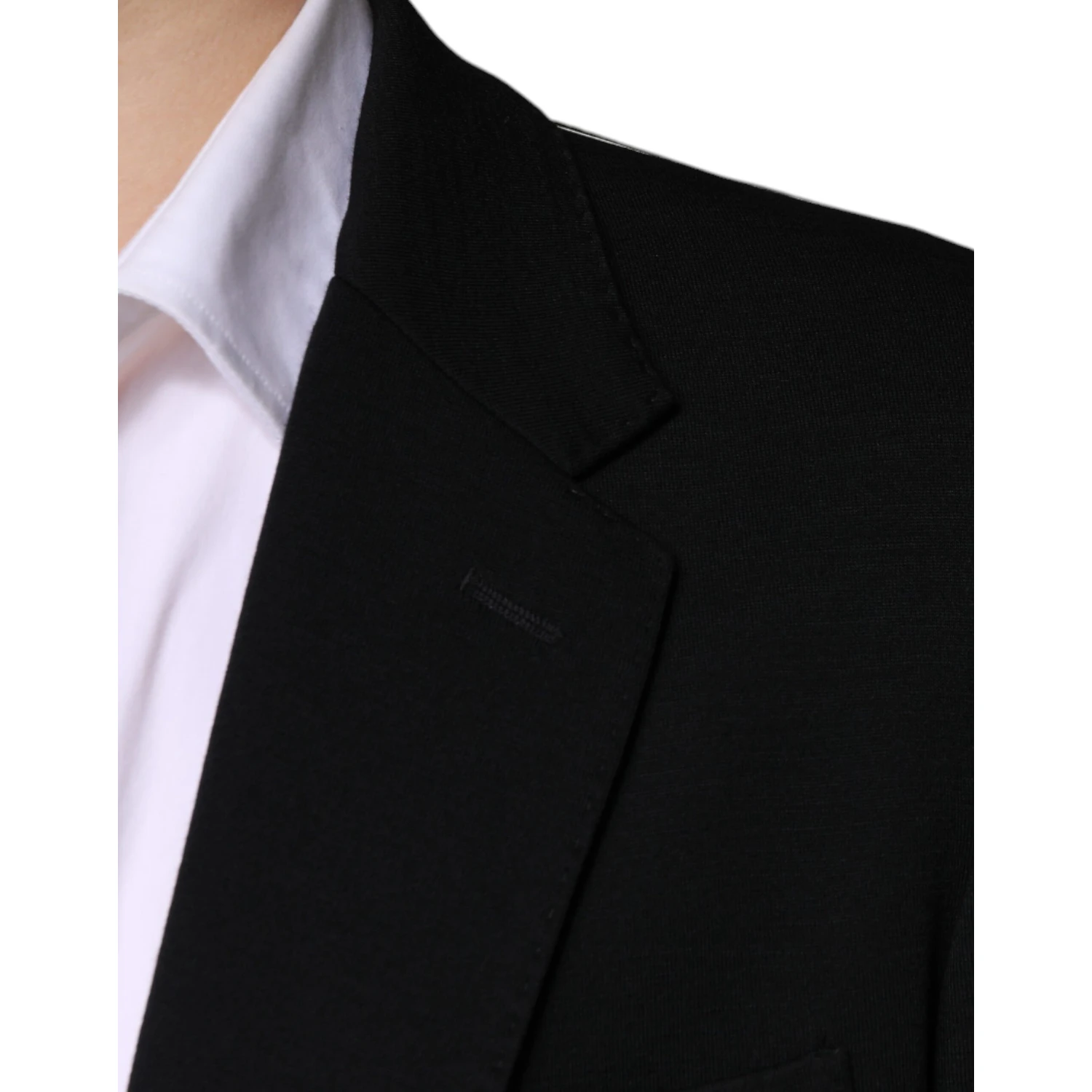 Black Wool Single Breasted Formal Blazer