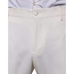 White Wool Silk 3 Piece SlimFit Formal Suit