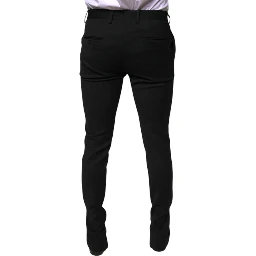 Black Wool Skinny Formal Dress Pants