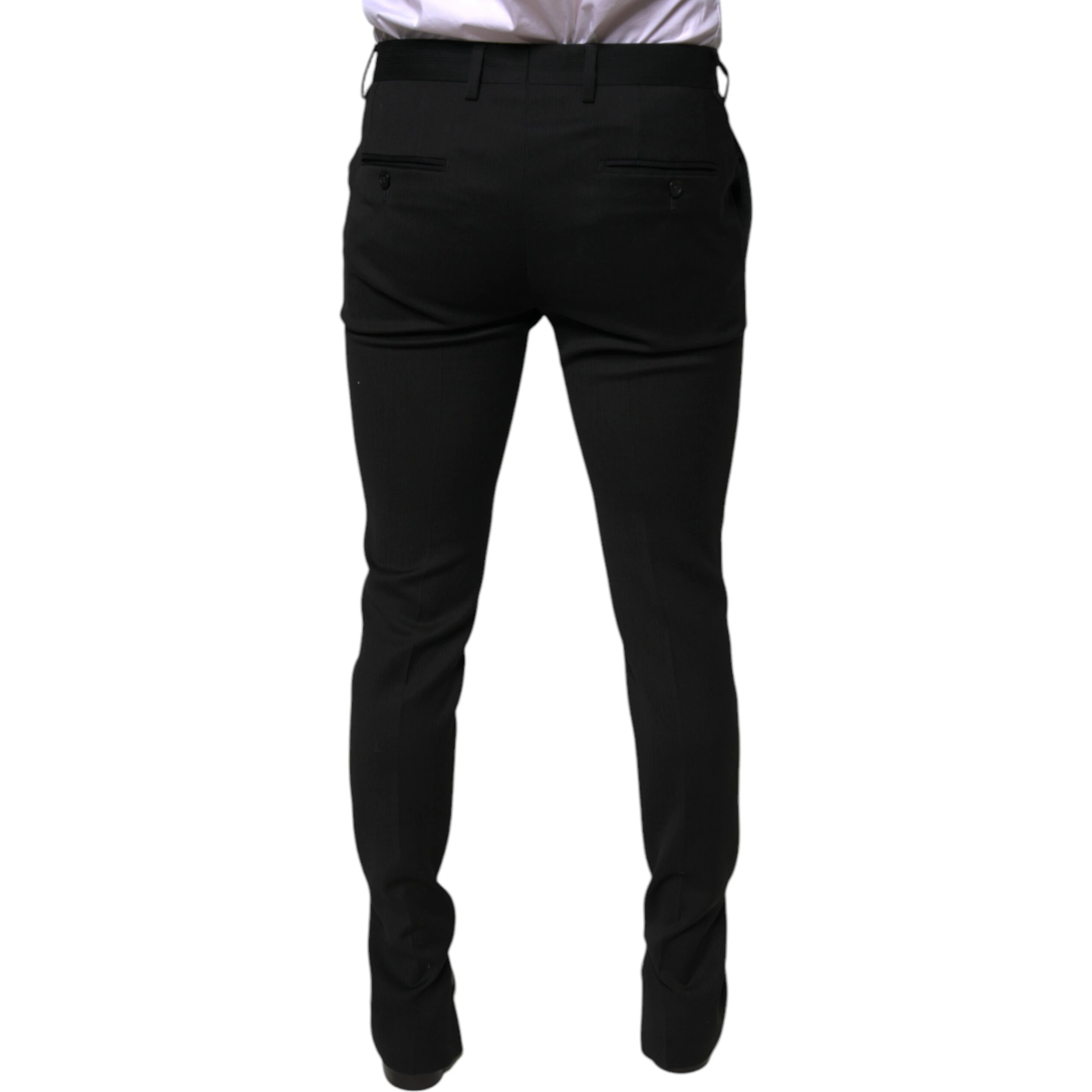 Black Wool Skinny Formal Dress Pants