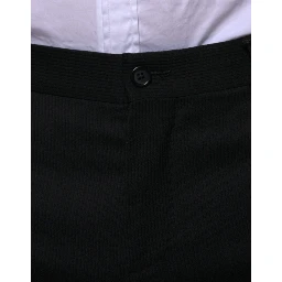 Black Wool Skinny Formal Dress Pants