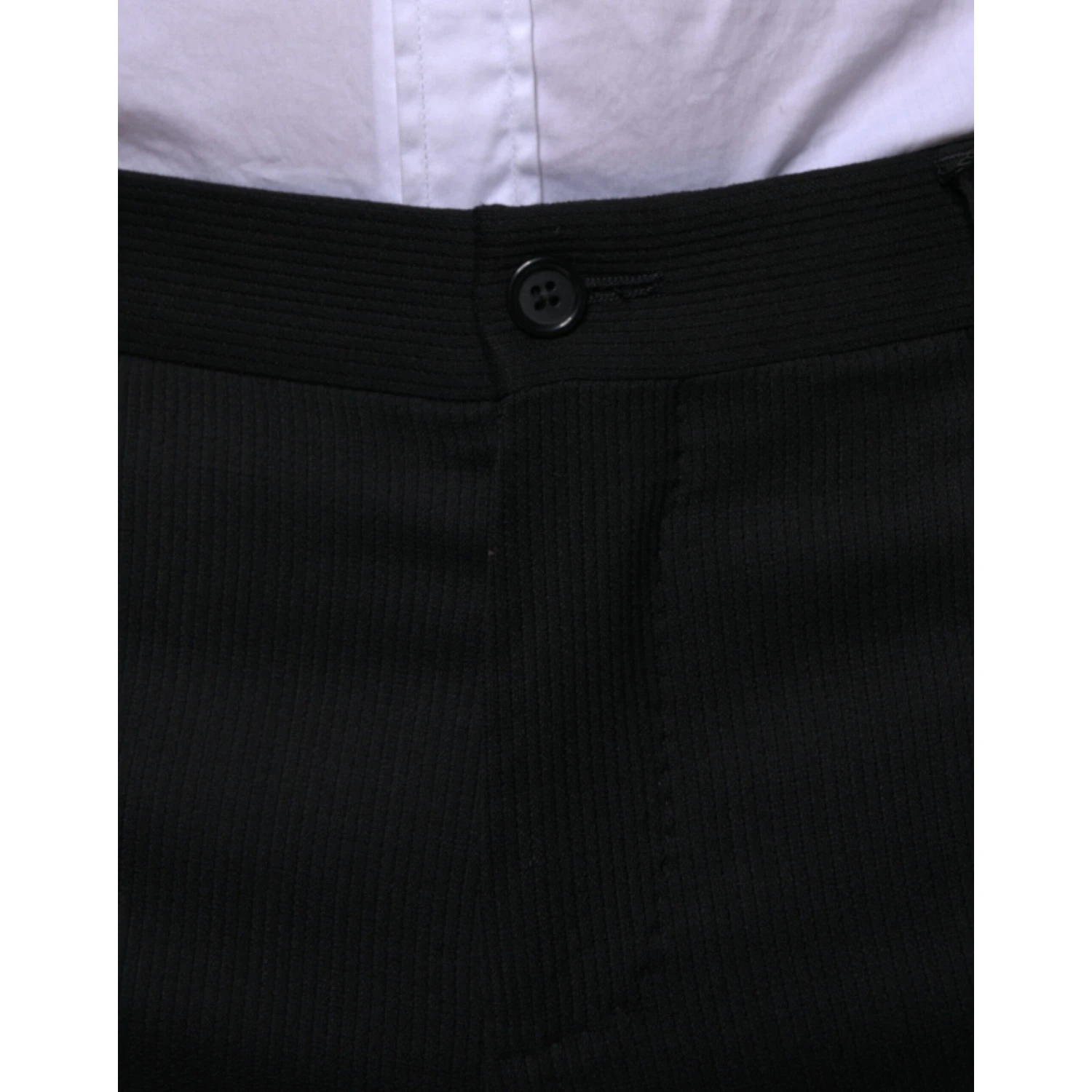 Black Wool Skinny Formal Dress Pants