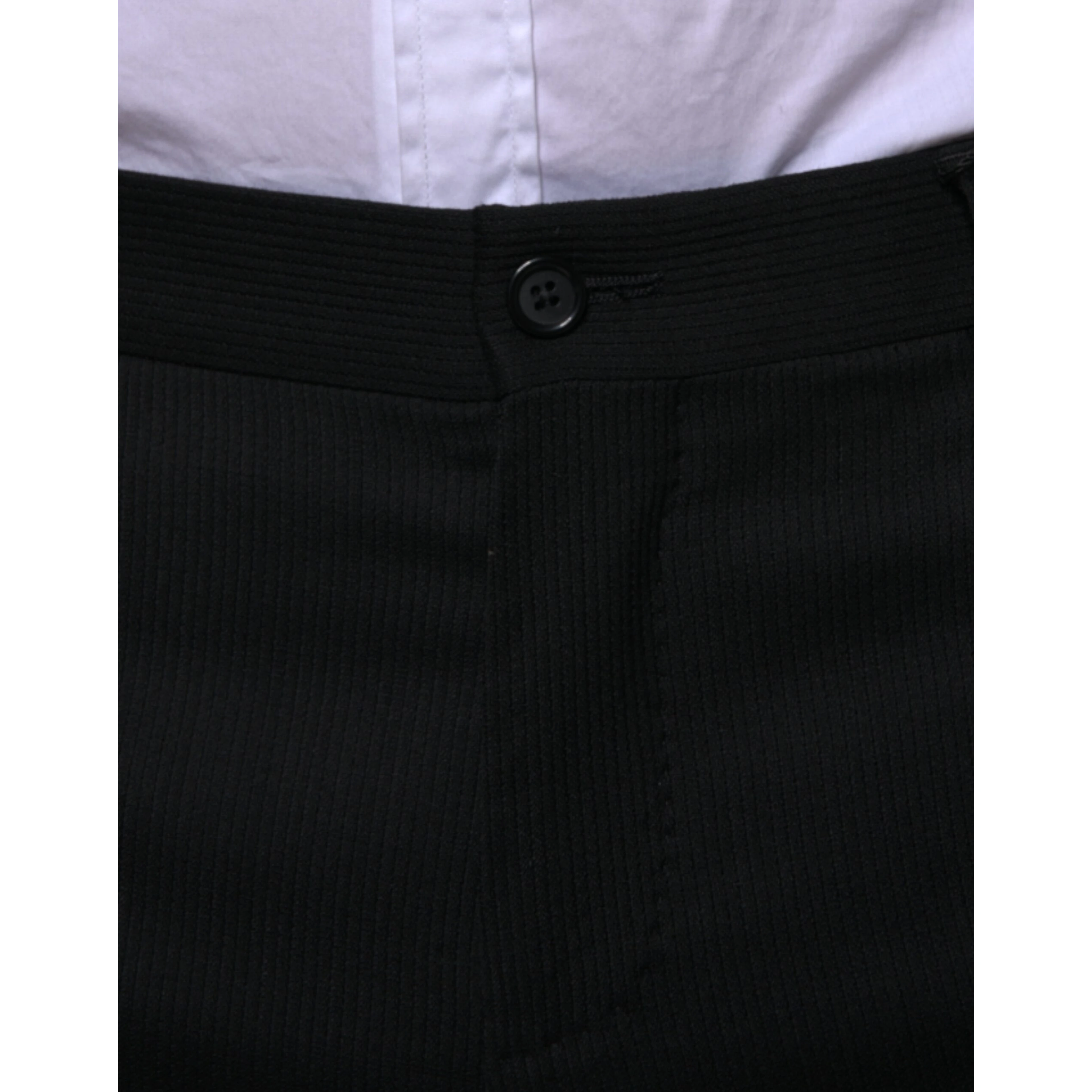Black Wool Skinny Formal Dress Pants