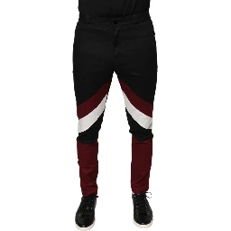 Multicolor Stripe Skinny Cotton Pants