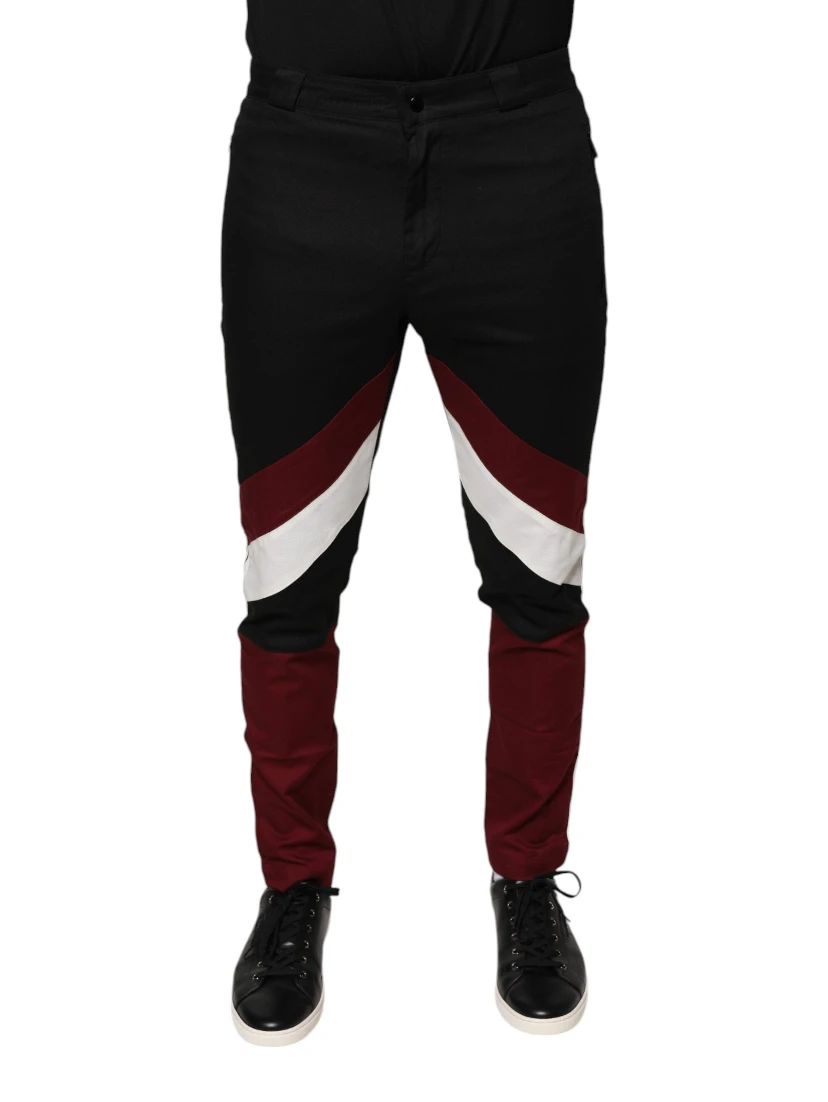 Multicolor Stripe Skinny Cotton Pants