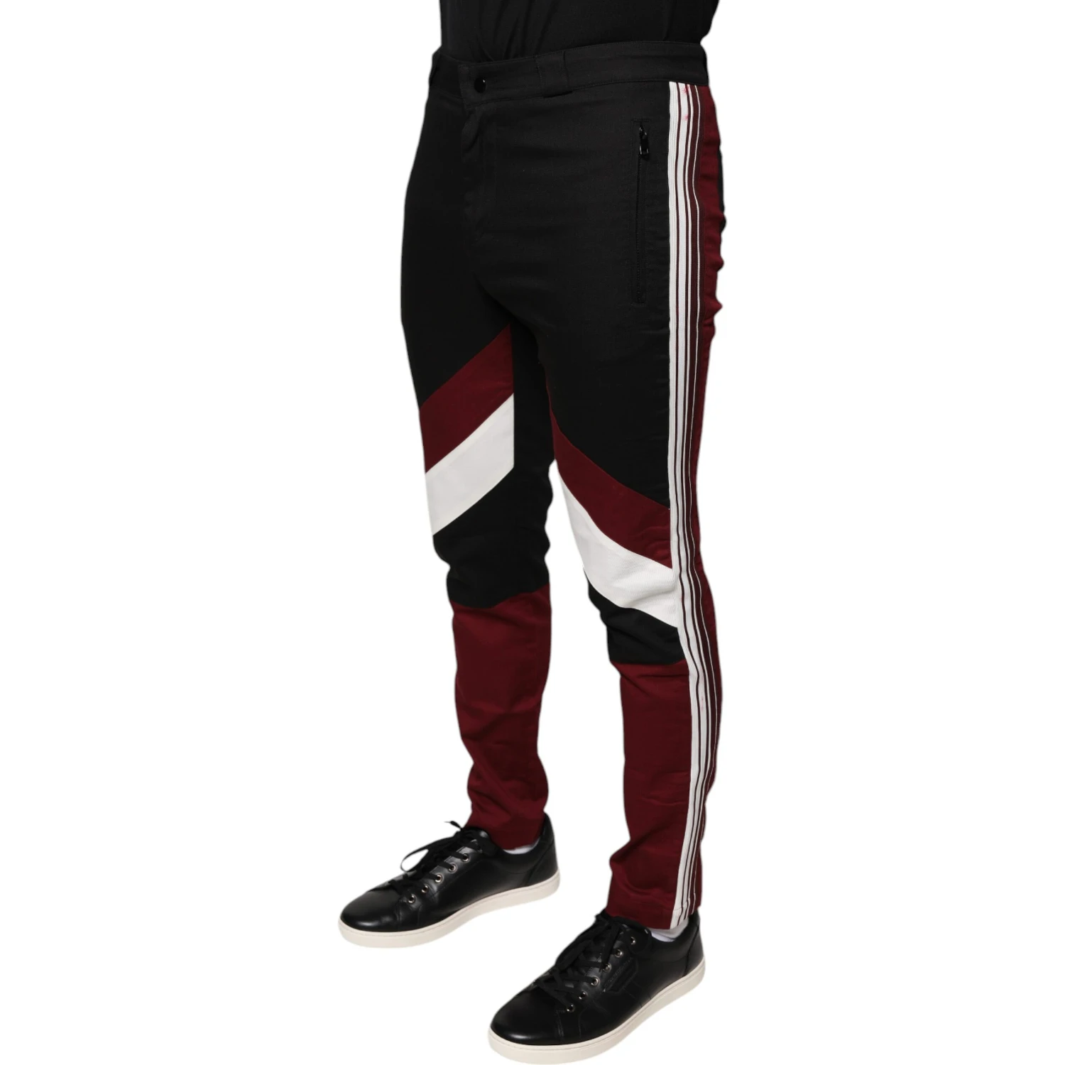 Multicolor Stripe Skinny Cotton Pants