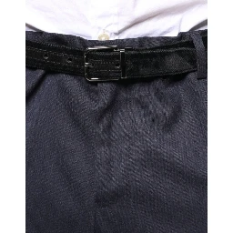 Blue Wool Skinny Formal Dress Pants