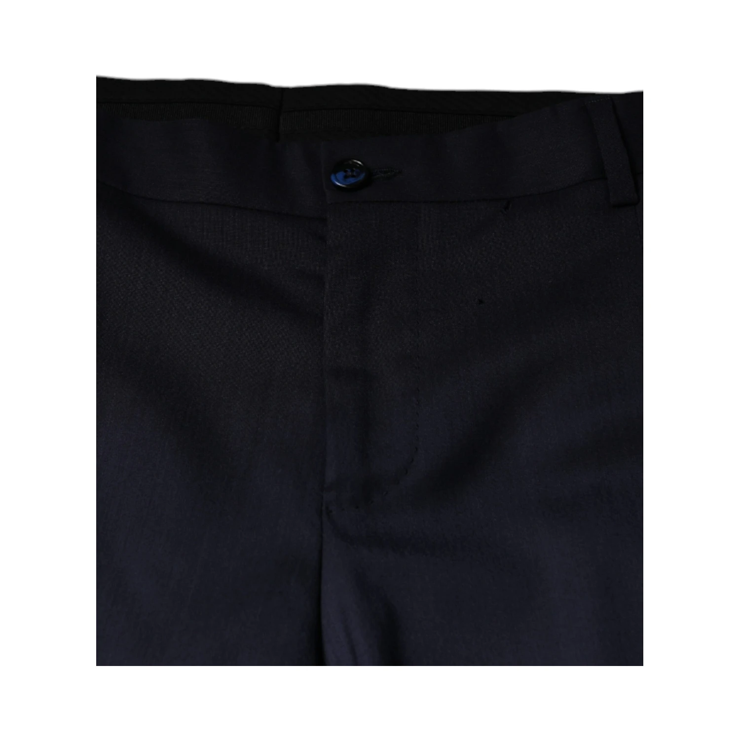 Blue Wool Skinny Formal Dress Pants