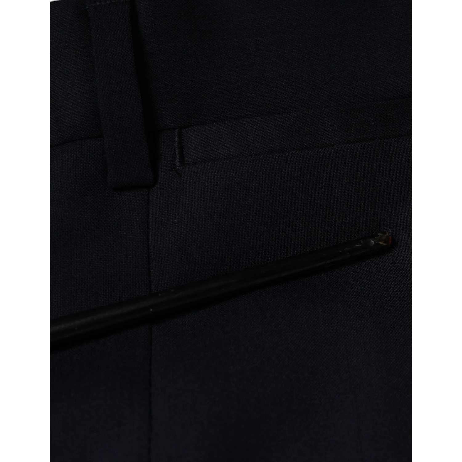 Blue Wool Skinny Formal Dress Pants
