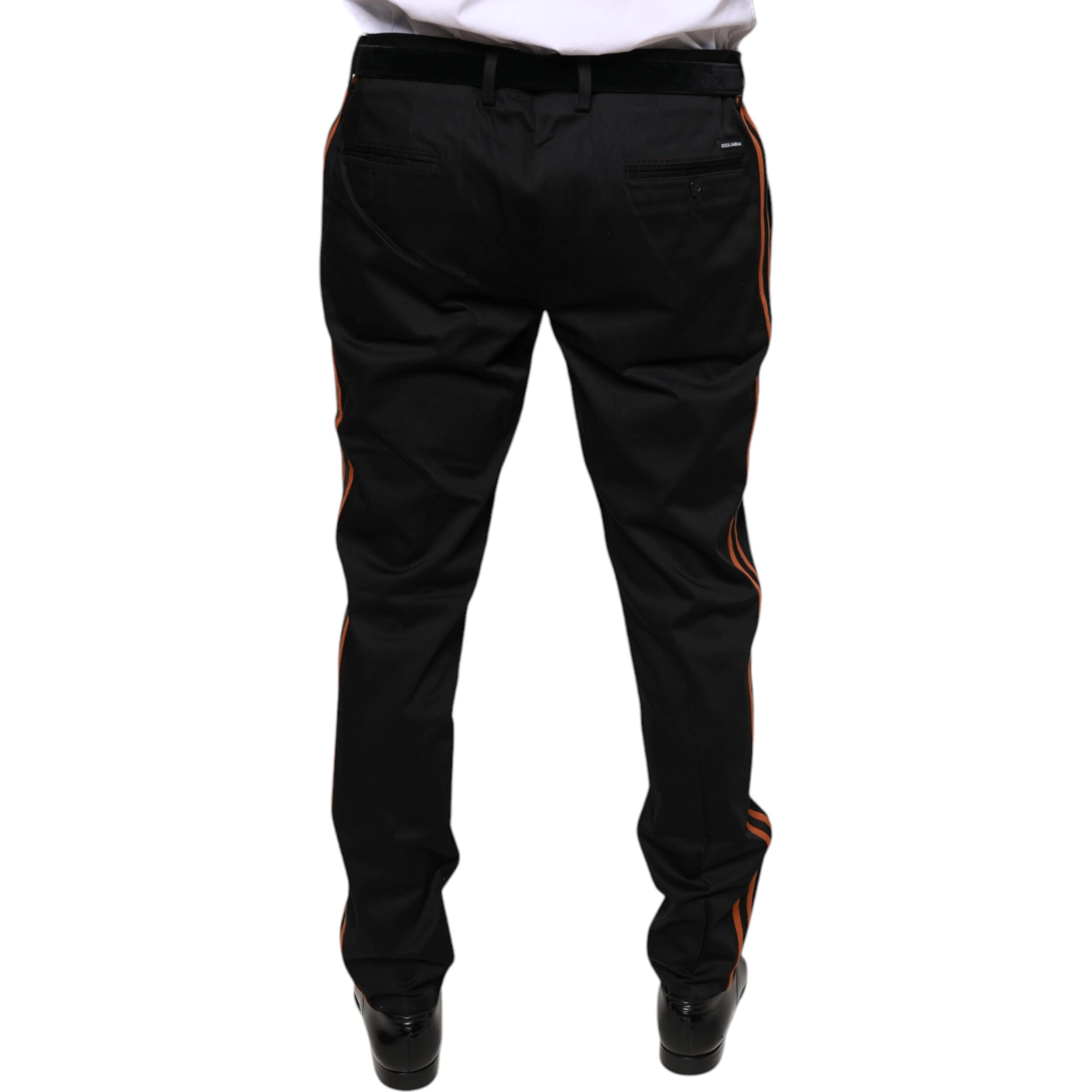 Black Cotton Stretch Skinny Men Dress Pants