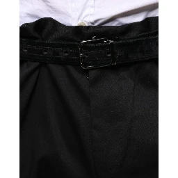 Black Cotton Stretch Skinny Men Dress Pants
