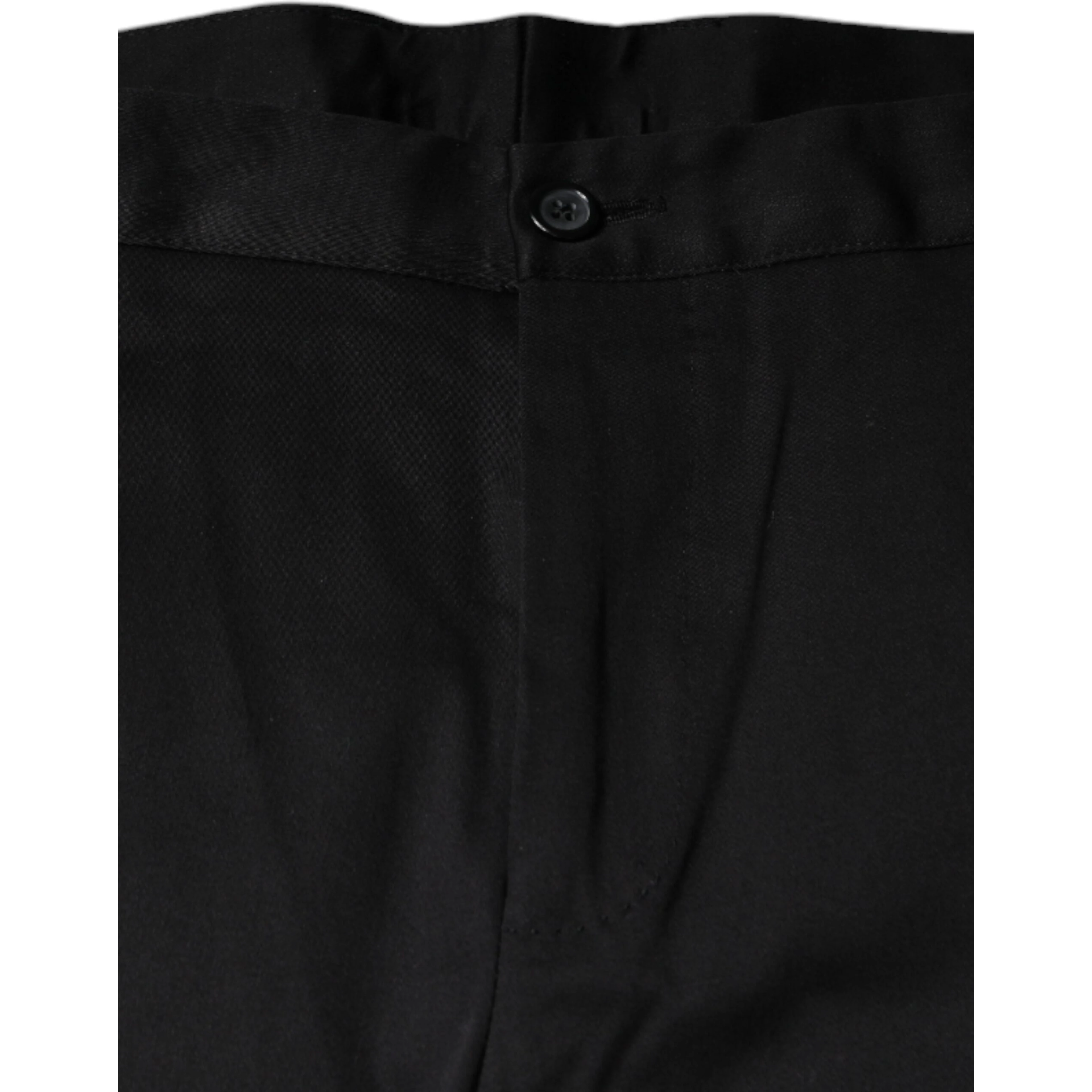 Black Cotton Stretch Skinny Men Dress Pants