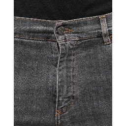 Dark Gray Cotton Stretch Skinny Denim Jeans